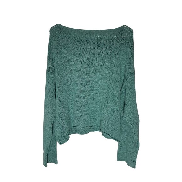 Madewell Boatneck Pullover Sweater Wave Crest Green Size M NWT NV248 - Picture 6 of 6